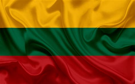 Download wallpapers Lithuanian flag, Lithuania, Europe, silk, flag of ...