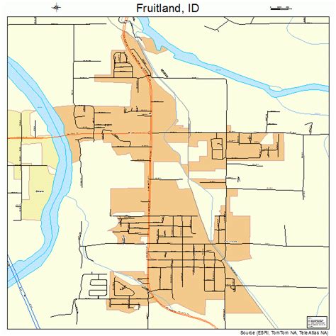 Fruitland Idaho Street Map 1628990