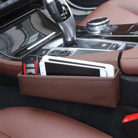 Leather M standard Car Seat Crevice Storage Box Box For BMW 5series Car Accessories Seat Gap ...