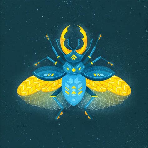 Stag beetle | Geometric animals, Skillshare projects, Illustration