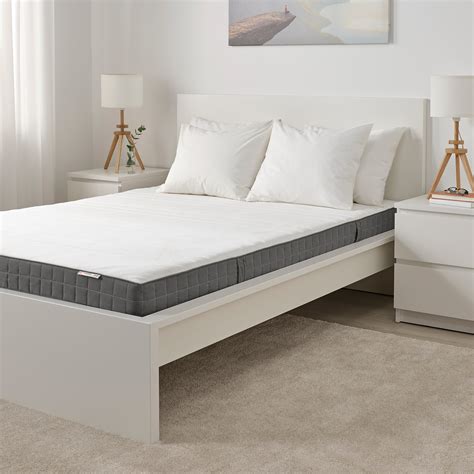 MORGEDAL medium firm, dark grey, Memory foam mattress, Standard Double ...