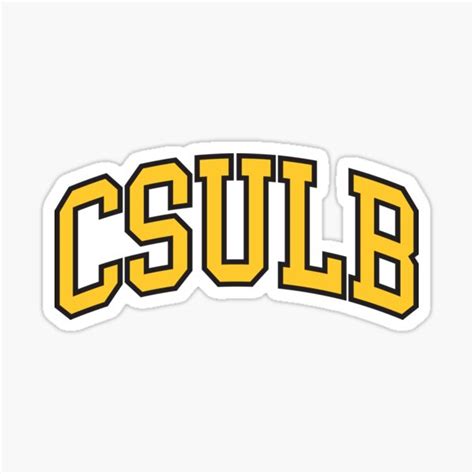 "csulb - college font curved " Sticker for Sale by scollegestuff | Redbubble