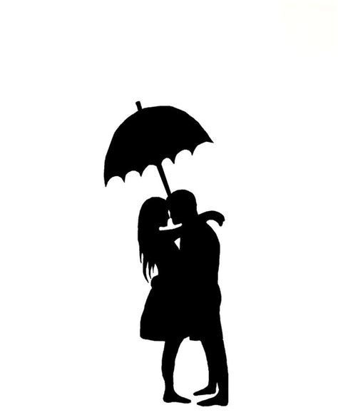 Couple In The Rain Silhouette at GetDrawings | Free download