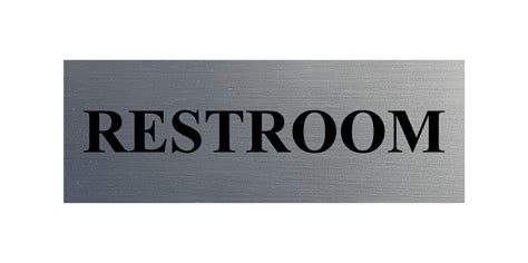 Basic Restroom Sign (Brushed Silver) - Small - Walmart.com