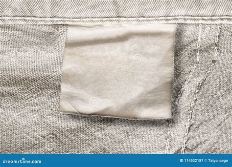 Blank clothes label stock image. Image of fabrics, beige - 114532187