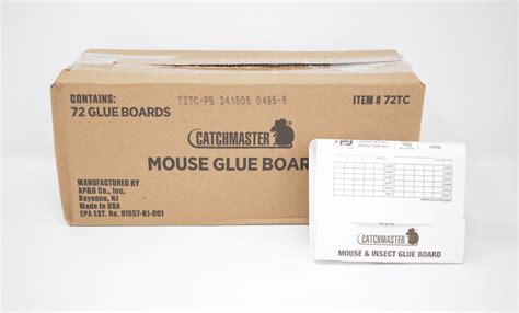 Catchmaster 72TC - Mouse Glue Boards - Catches Mice - Case (72 Glue boards) - AP&G - Walmart.com