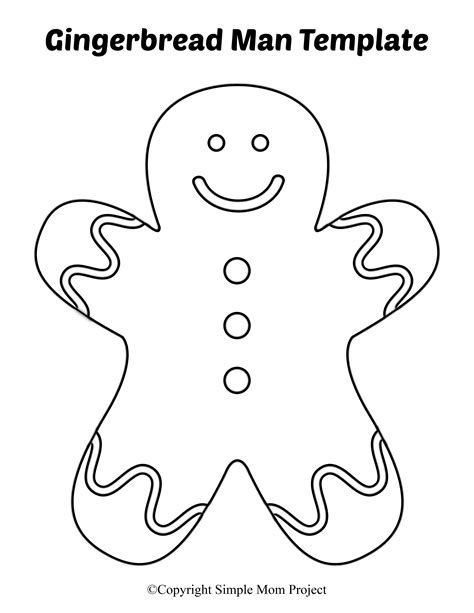 Large Printable Gingerbread Man Template - Printable Templates