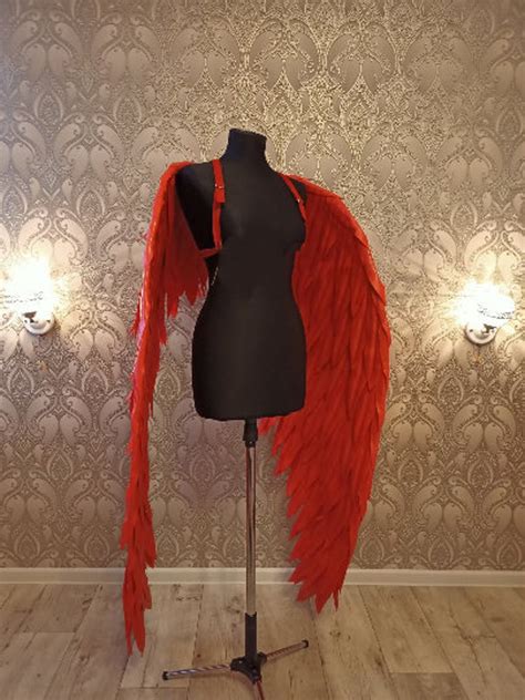 Angel Wings Costume Cosplay Wings Red Angel Costume Bellydance Wings Photo Props Red Wings Large ...