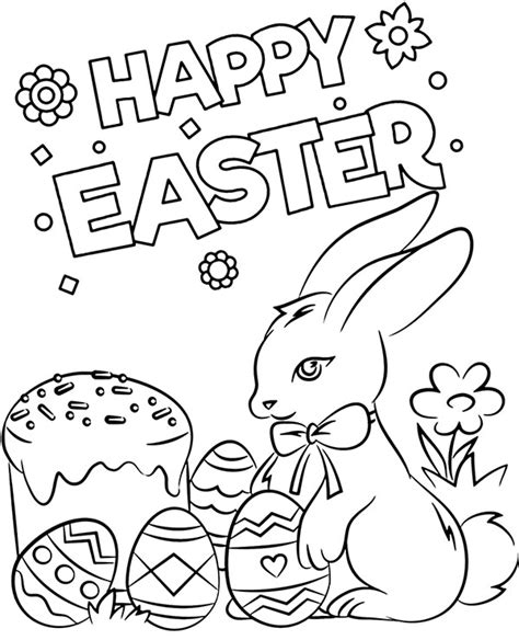 Happy Easter Card Coloring Pages Coloring Pages