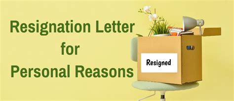 Resignation Letter for Personal Reasons