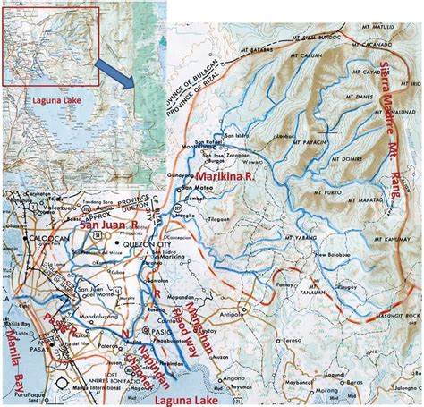 Maps of the Pasig-Marikina-Laguna Lake Complex (NAMRIA Geographical Map ...