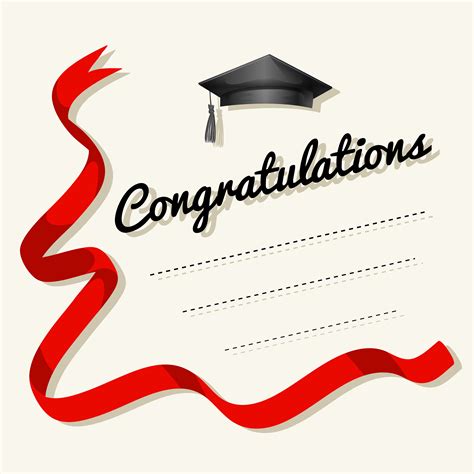 Card template with congratulations word 297402 Vector Art at Vecteezy