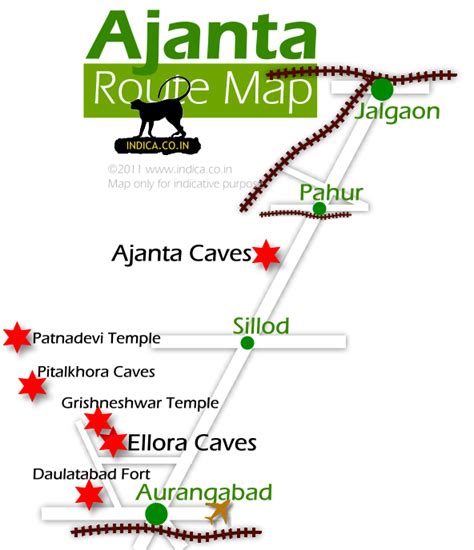 Ellora Caves Map