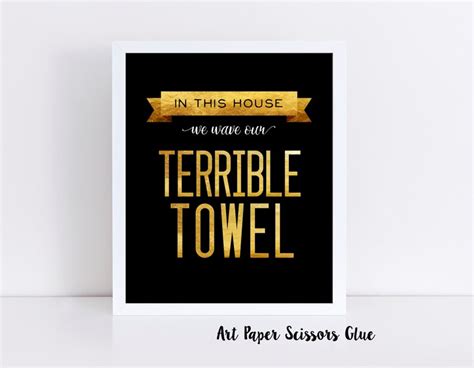 In This House We Wave Our Terrible Towel Digital Print/ - Etsy