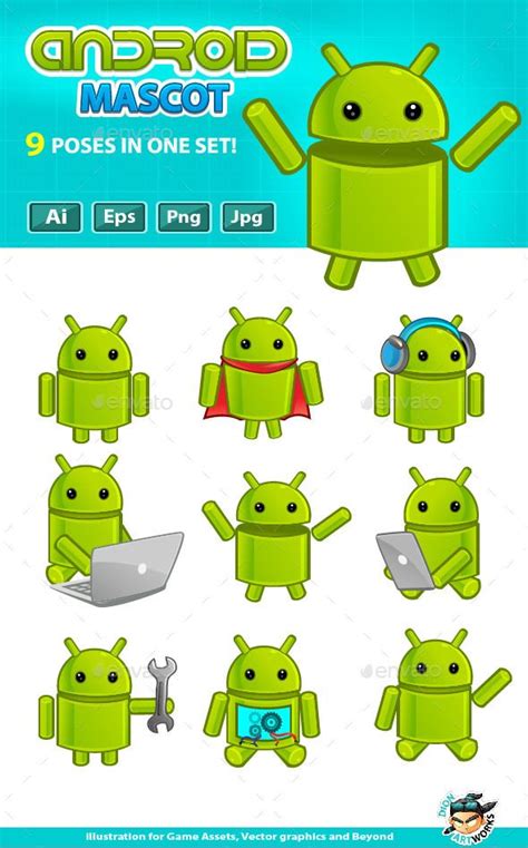 Android Mascot | Mascot, Android, Application android