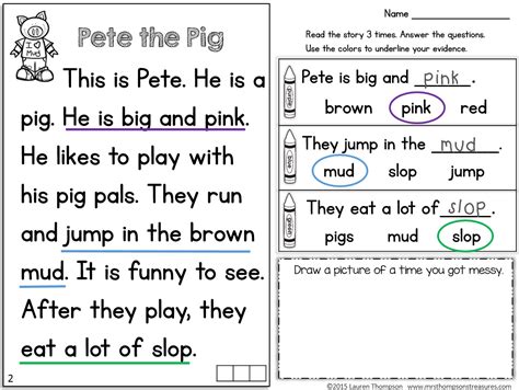 First Grade Reading Comprehension Worksheets
