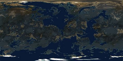 Köppen climate map of a terraformed Mars (procedural generation ...