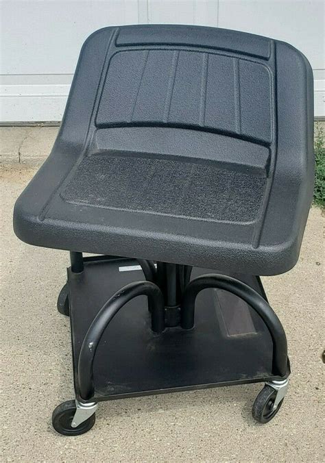 WHITESIDE ADJUSTABLE HEIGHT MECHANICS CREEPER SWIVEL SEAT STOOL 480 lb 17 to 22