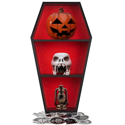 Buy Gothic Life Coffin Shelf - Spooky Wooden Goth Decor for Home, Black Hanging Wooden Shelf for ...