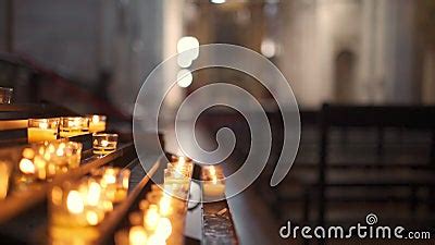 Prayers Candles in Catholic Church Stock Footage - Video of light ...