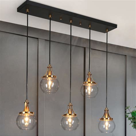 Mercer41 Loram 5 - Light Gold/Black Pendant | Wayfair