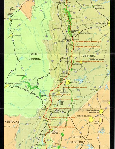 Official Appalachian Trail Maps In Printable Appalachian Trail Map ...