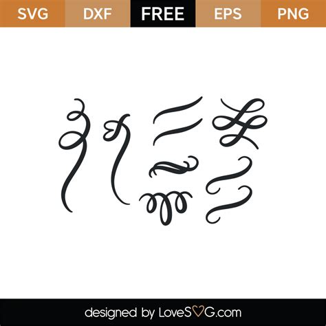 Free Swashes and Swirls SVG Cut File - Lovesvg.com