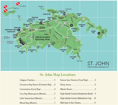 St. John Island Road Map - Virgin Islands This Week