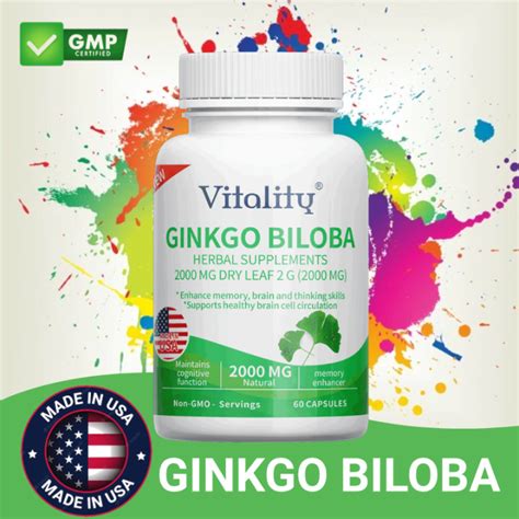 Ginkgo Biloba | Brain Health Support| Cognitive Vitality | Dietary ...