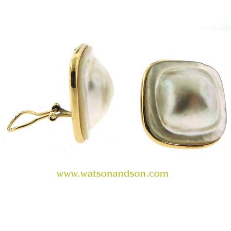 Mabe Pearl Earrings • Watson & Son, Inc.