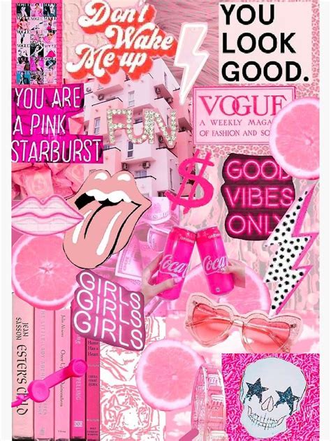 Aesthetic Pink Collage Art Print by Paisley Flamenbaum in 2022 | Pink ...