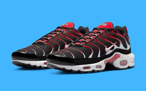 The Nike Air Max Plus Appears in New Black, White and Red Arrangement ...