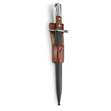 New Swiss K31 Bayonet with Reproduction Scabbard with Frog - 163052, Field Gear at Sportsman's Guide