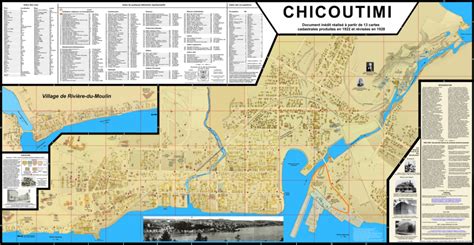 1922 - Carte inédite de la Ville de Chicoutimi - Jacques Pelletier