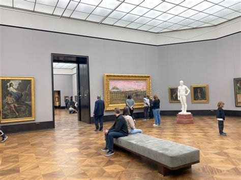 Visitors Looking at Paintings in the Alte Nationalgalerie, Berlin ...