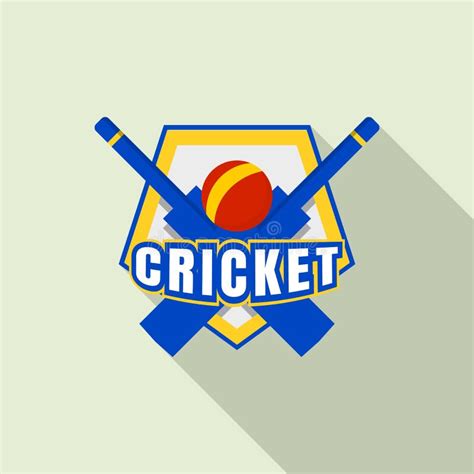 Cricket Bat Logo, Flat Style Stock Vector - Illustration of leisure, sphere: 160322320