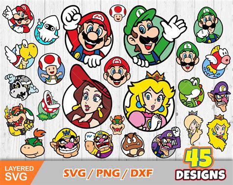 Mario Icons Clipart Set Mario SVG Cut Files for Cricut / - Etsy Norway