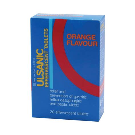 Ulsanic Orange Flavour Effervescent 20 Tablets - Med365