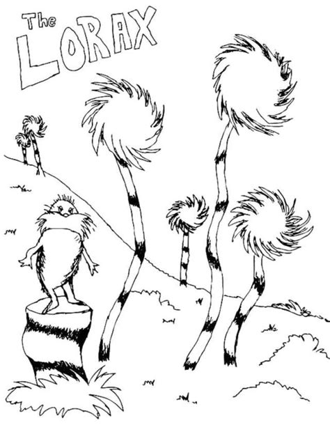 Beautiful and Fun Lorax Coloring Pages