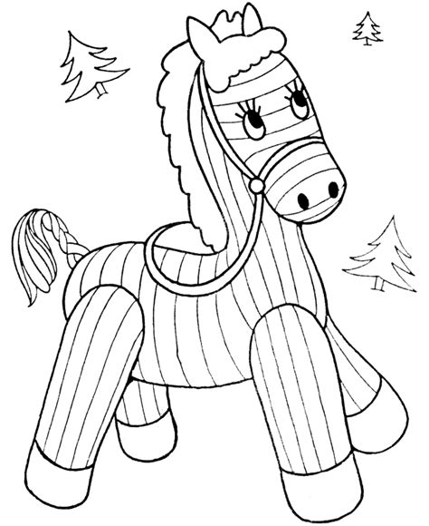 Christmas Horse Coloring Pages - Coloring Home