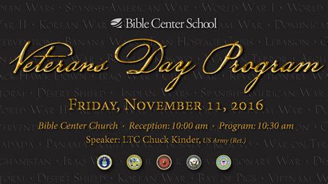 BCS Veterans Day Program | Bible Center Church