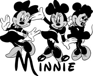 Minnie Logo Black and White – Brands Logos