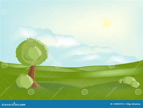 Serenity landscape stock vector. Illustration of season - 14982974