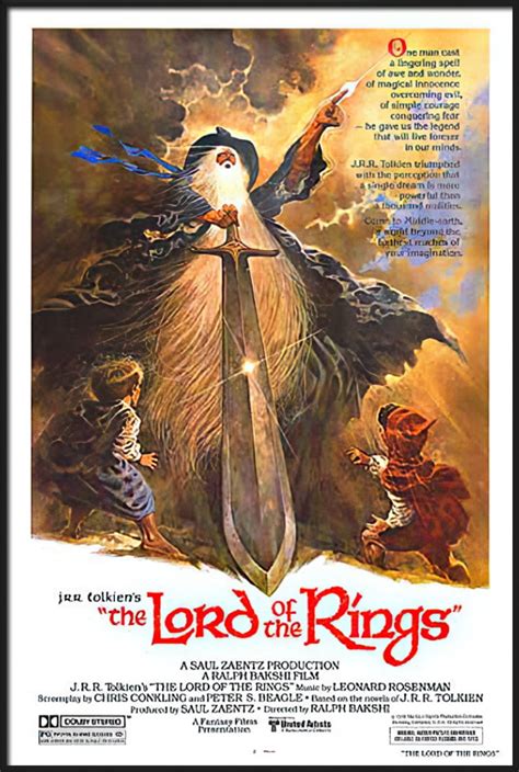 The Lord Of The Rings - Framed Movie Poster (1978 Animated Movie ...