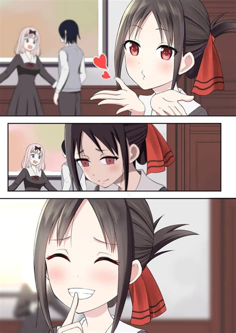 Kaguya secretly sends a kiss : r/Kaguya_sama