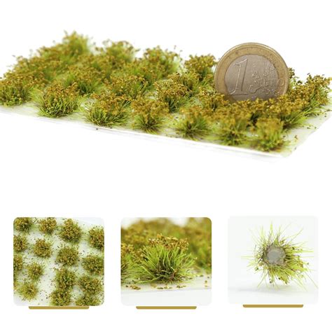 Miniature Vegetation Bushy Shrubs Tuft Flowers with Model Bases War Game Terrain Scenery (A) C43 ...