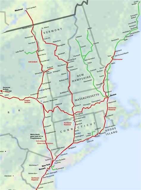 North East New England Amtrak Route Map. Super easy way to get to Maine! #travel #visitportland ...