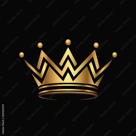 Golden crown Logo abstract design vector. Stock Vector | Adobe Stock