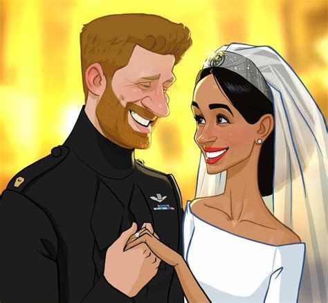 Cartoon Caricature of Meghan and Prince Harry by xidingart on ...