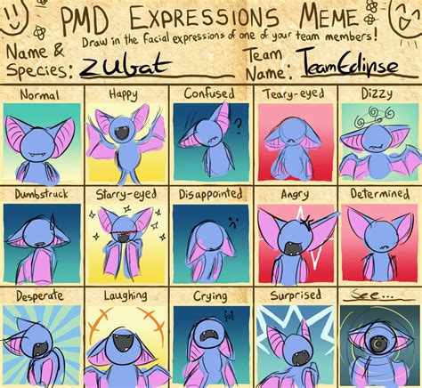 PMD Expressions meme - Zubat by Doctor-of-Madness on DeviantArt